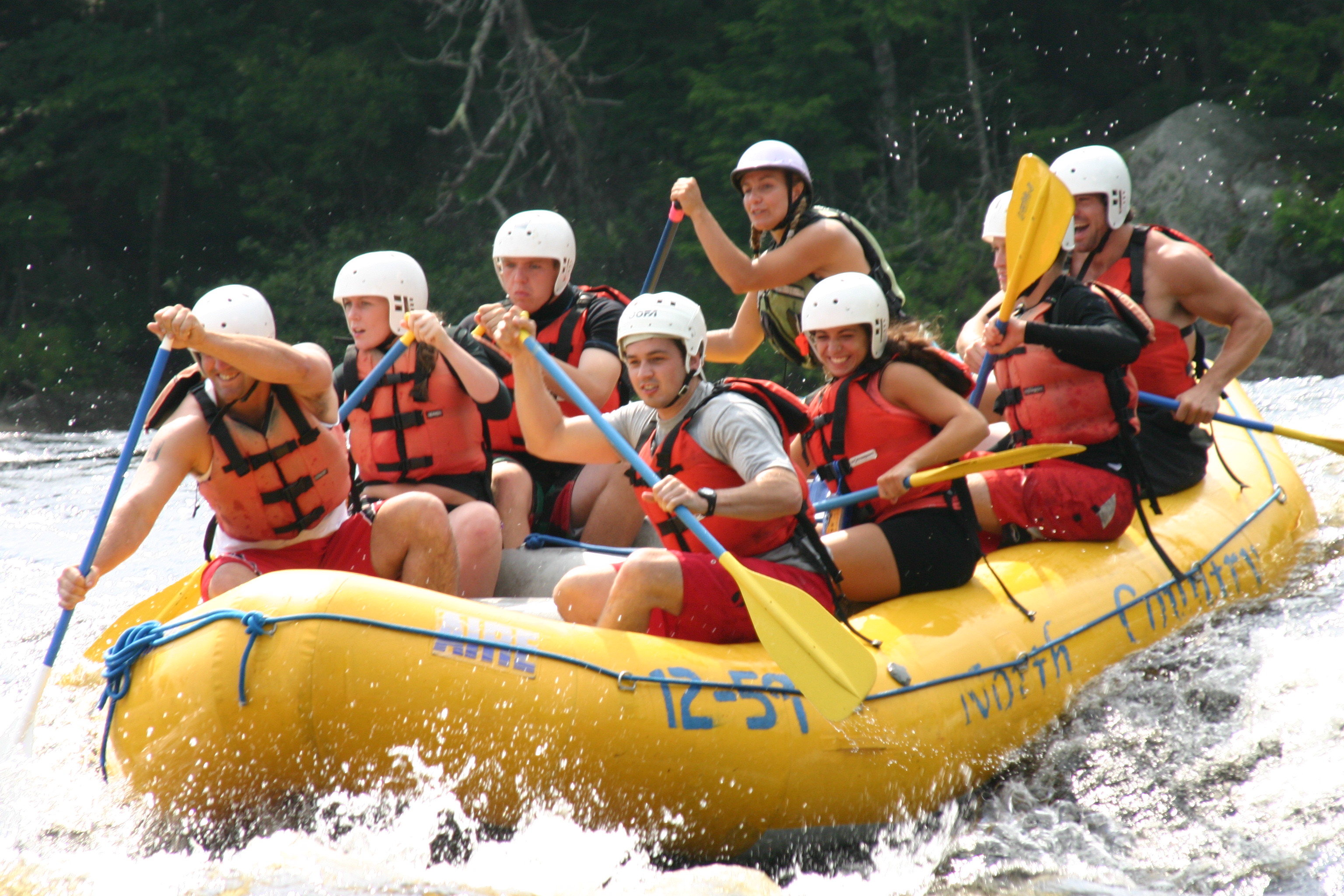 Family white water rafting in Maine