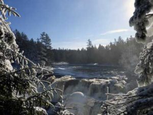 Winter Waterfall in Maine